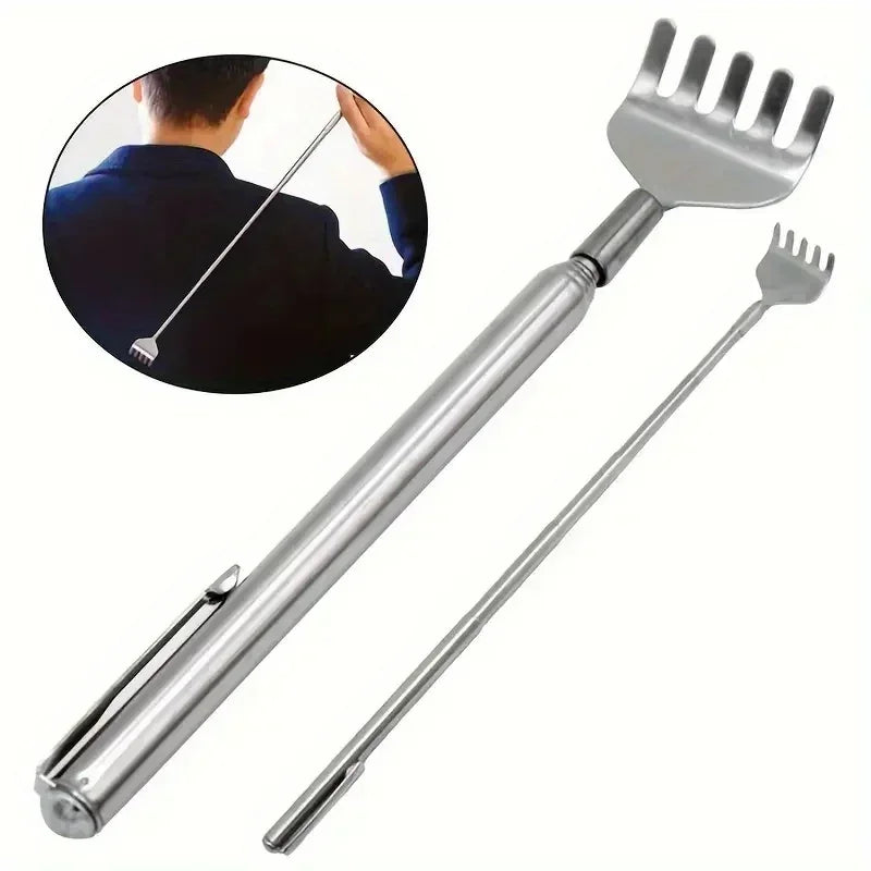 Stainless Steel Retractable Back Scratcher Extendable Portable Itch Relief Tool Nonticking Scratchi 3