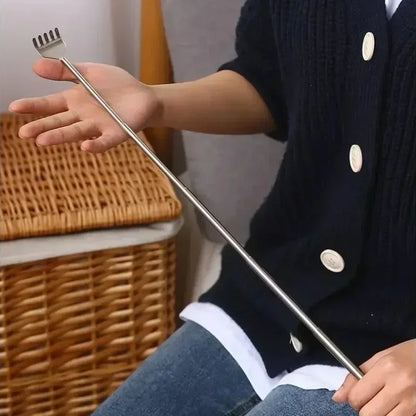 Stainless Steel Retractable Back Scratcher Extendable Portable Itch Relief Tool Nonticking Scratchi 2