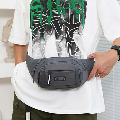 Ultra-Thin Men's Canvas Anti-Theft Waist Pack for Phone, Sports Outdoor Hiking Travel