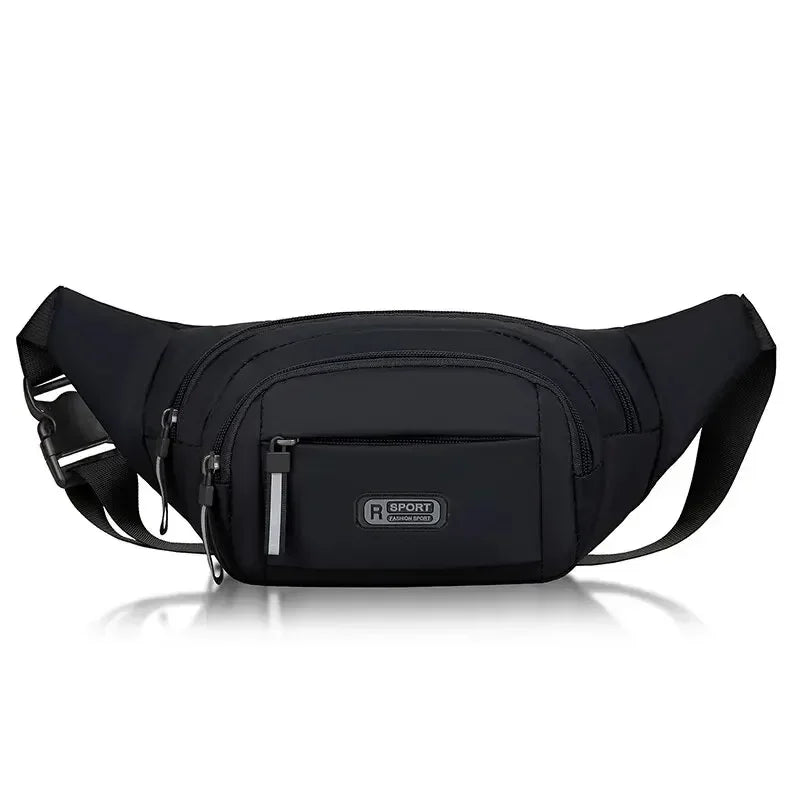 UltraThin Mens Canvas AntiTheft Waist Pack For Phone Sports Outdoor Hiking Travel 2