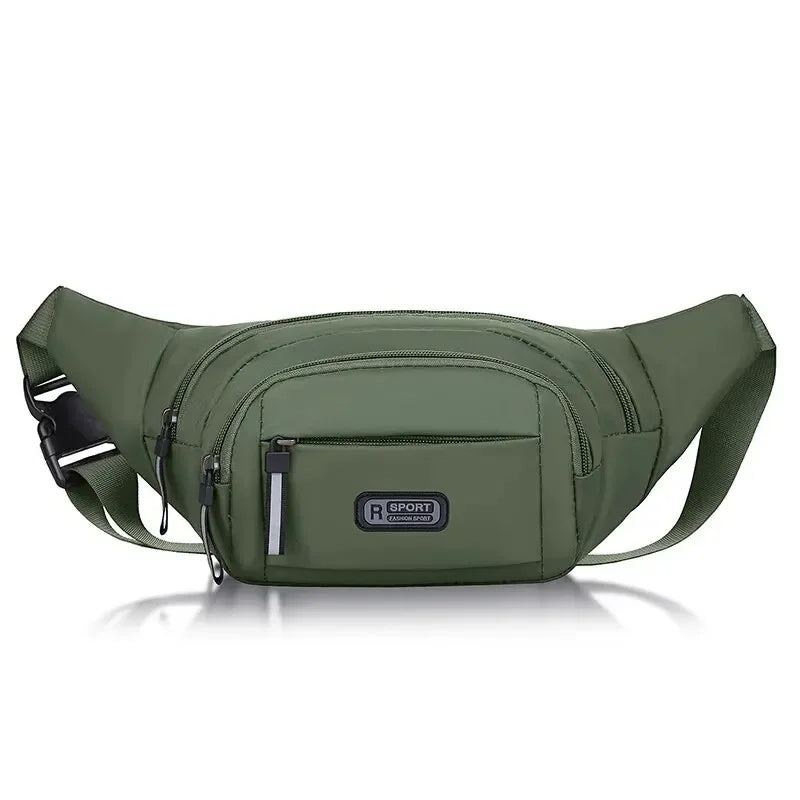 UltraThin Mens Canvas AntiTheft Waist Pack For Phone Sports Outdoor Hiking Travel 4