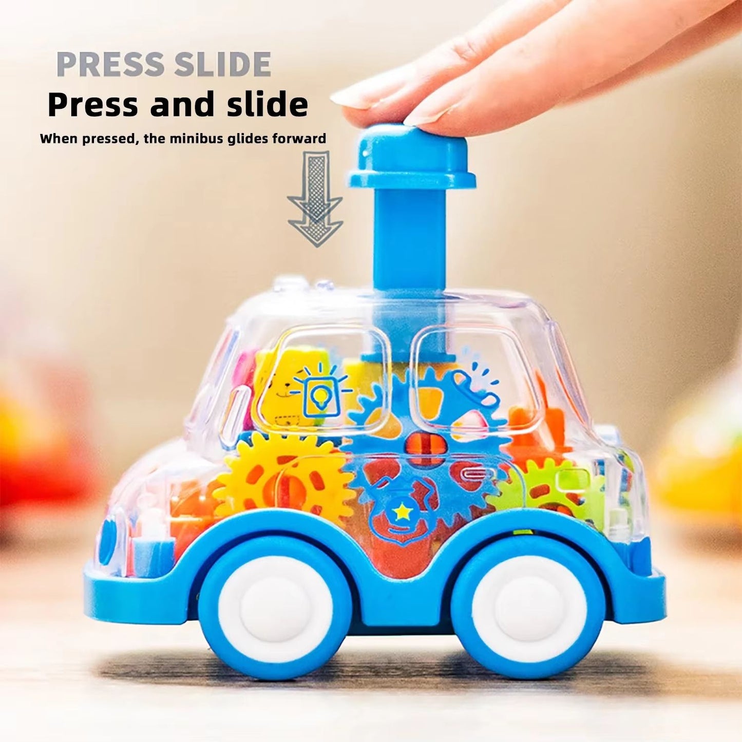 Press And Go Transparent Gear Car Toy For Toddlers 3