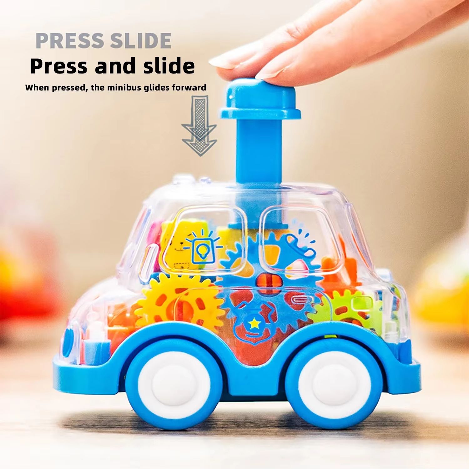 Press And Go Transparent Gear Car Toy For Toddlers 3