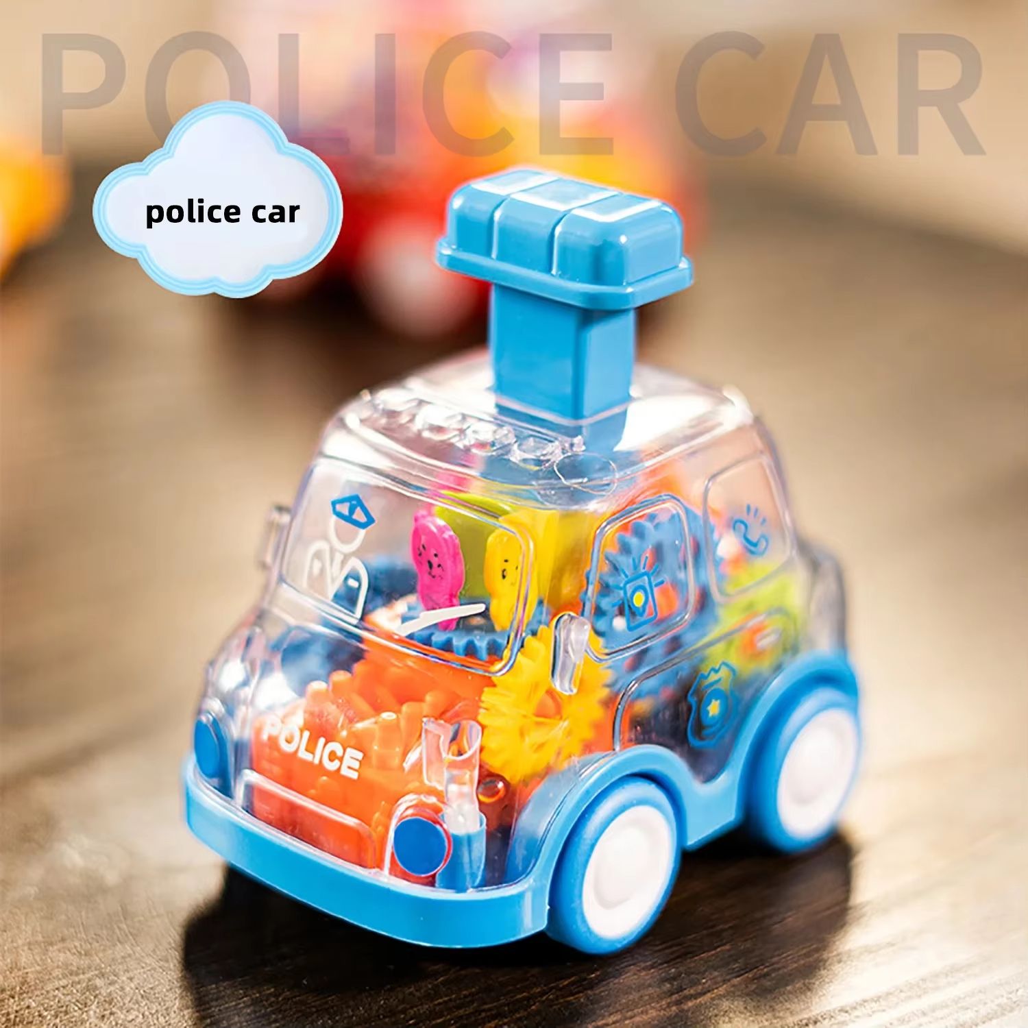 Press And Go Transparent Gear Car Toy For Toddlers 8