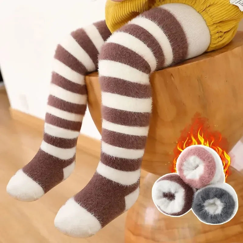 Super Soft Knee High Winter Baby Stockings For Boys Girls Newborn Infant Toddler Long Plush Warm So 5