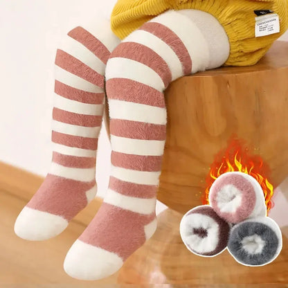 Super Soft Knee High Winter Baby Stockings For Boys Girls Newborn Infant Toddler Long Plush Warm So 8