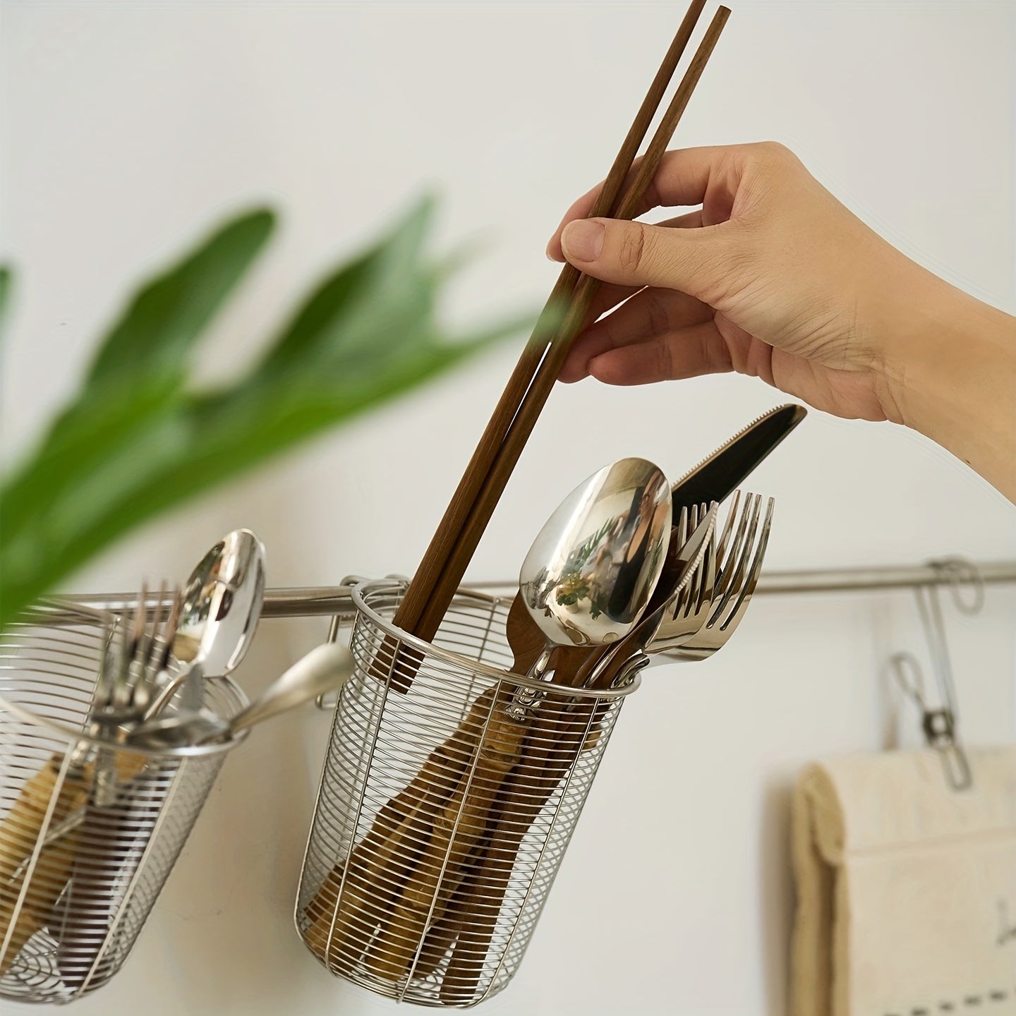 Stainless Steel Utensil Drainer Holder HeavyDuty Rustproof Dish Rack With Drainage System Fork Spoo 4