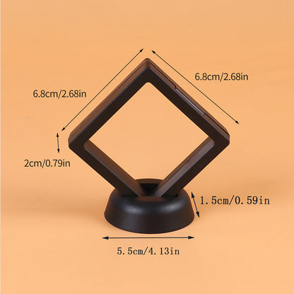 Ring Necklace Frame Floating Jewelry Display Stand Earring Box Holder For Coins 5