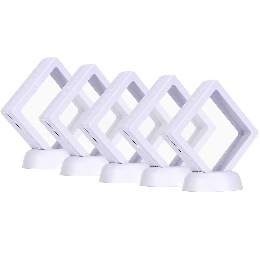 Ring Necklace Frame Floating Jewelry Display Stand Earring Box Holder For Coins 7