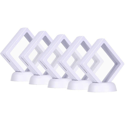 Ring Necklace Frame Floating Jewelry Display Stand Earring Box Holder For Coins 7