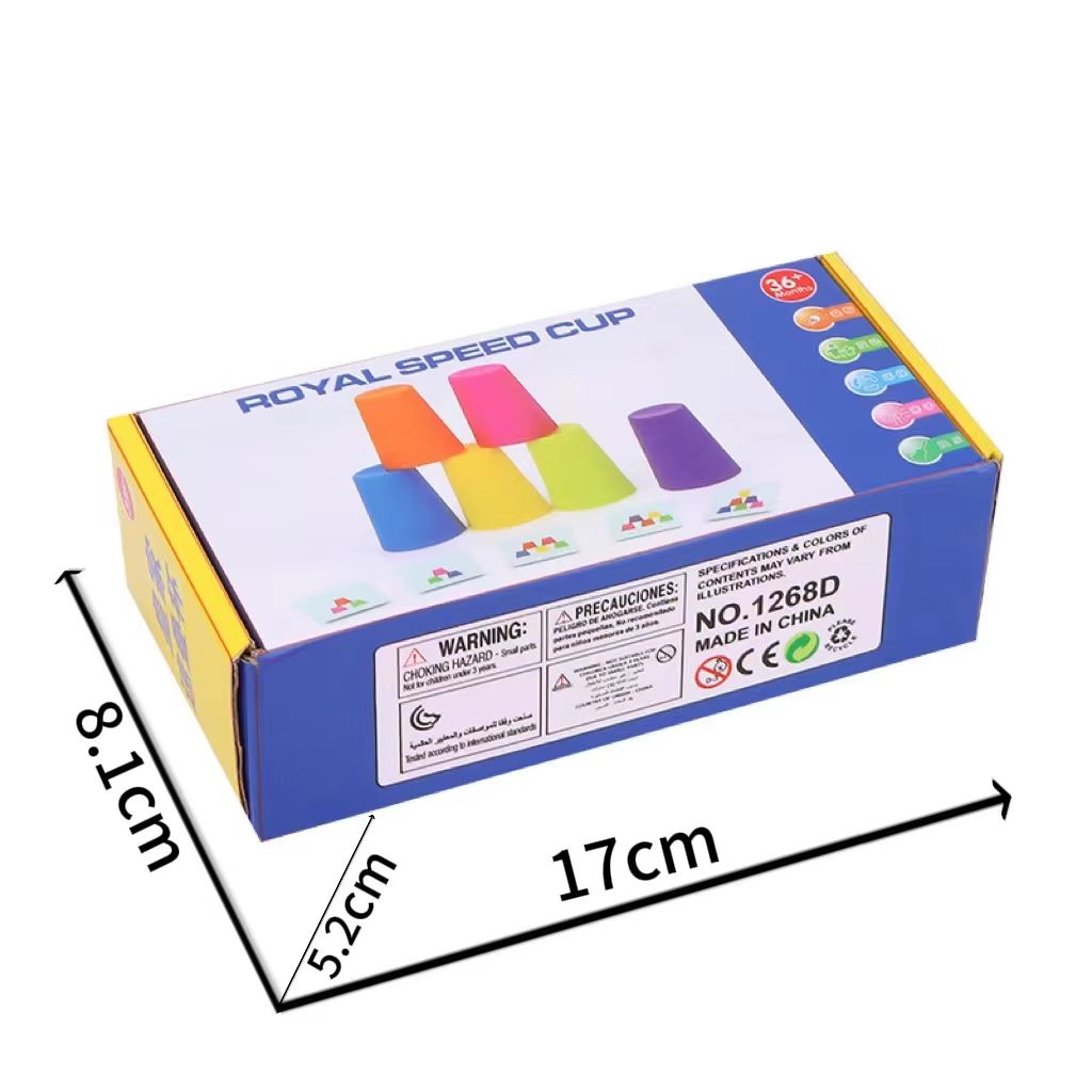 Montessori Mini Stack Cup Color Matching Game With Cards 3