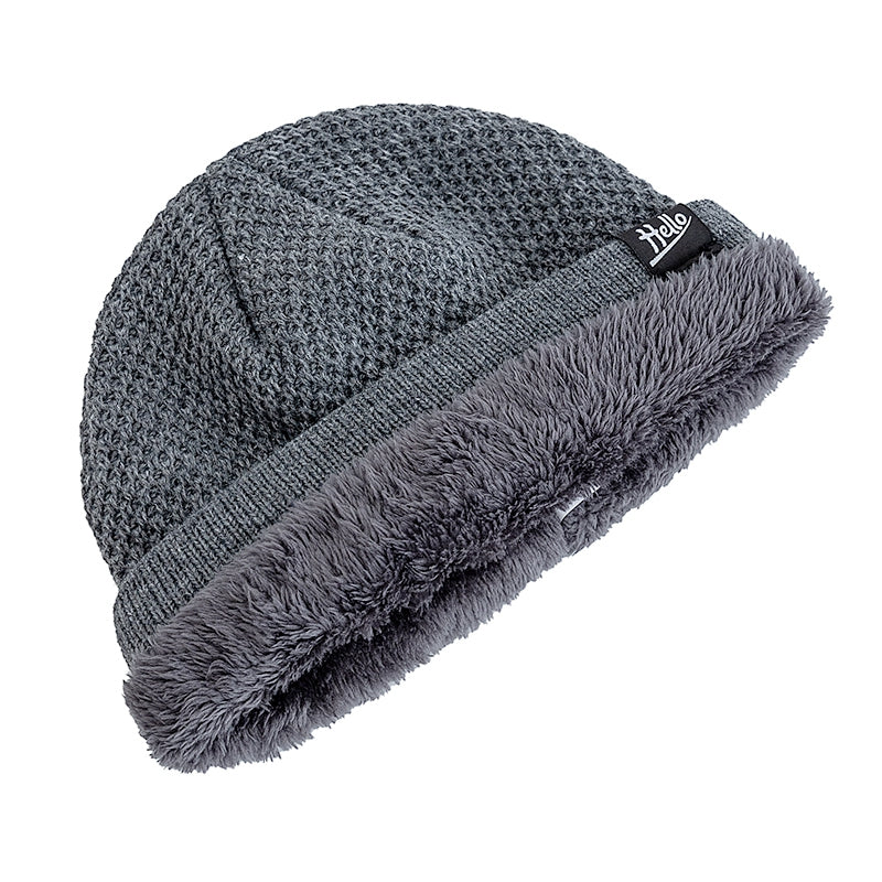 Plush Fur Lined Beanies Hats For Men And Women New Style Unisex Winter Cap Casual Ski Knitted Warm  3