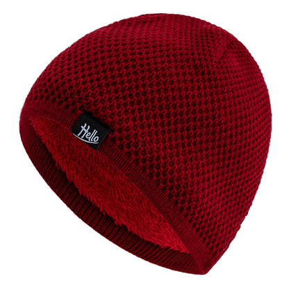 Plush Fur Lined Beanies Hats For Men And Women New Style Unisex Winter Cap Casual Ski Knitted Warm  5