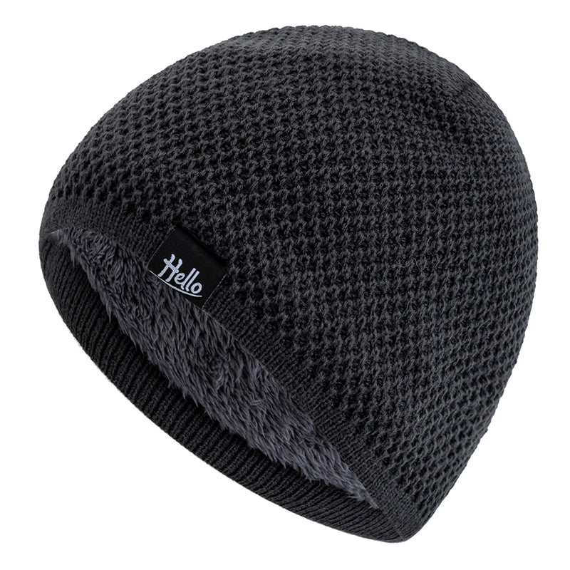 Plush Fur Lined Beanies Hats For Men And Women New Style Unisex Winter Cap Casual Ski Knitted Warm  6