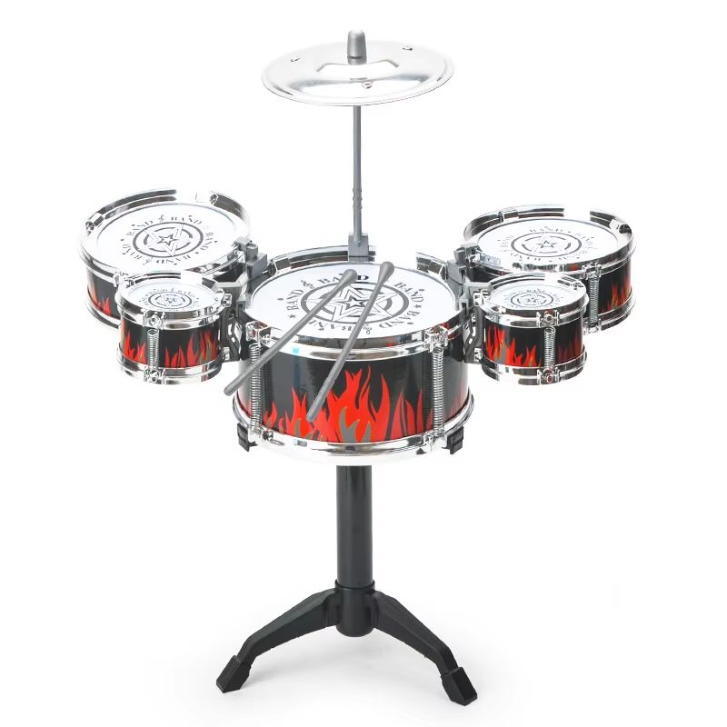 Child Beginner Drum Set Toy  Dynamic Jazz Percussion Instrument For Kids 2