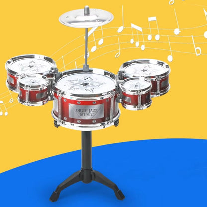 Child Beginner Drum Set Toy  Dynamic Jazz Percussion Instrument For Kids 4
