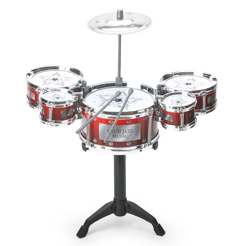 Child Beginner Drum Set Toy  Dynamic Jazz Percussion Instrument For Kids 6