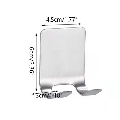 Wall Adhesive Shaving Shelf, Stainless Steel Razor Hook, Shaver Storage Holder for Bathroom & Kitchen Organizer