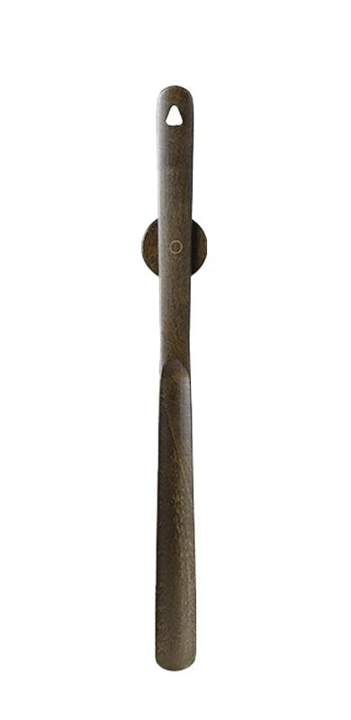 Wooden Magnetic Beech Shoe Horn LongHandled Tool For Easy Shoe Wearing With DrillFree Magnetic Base 4