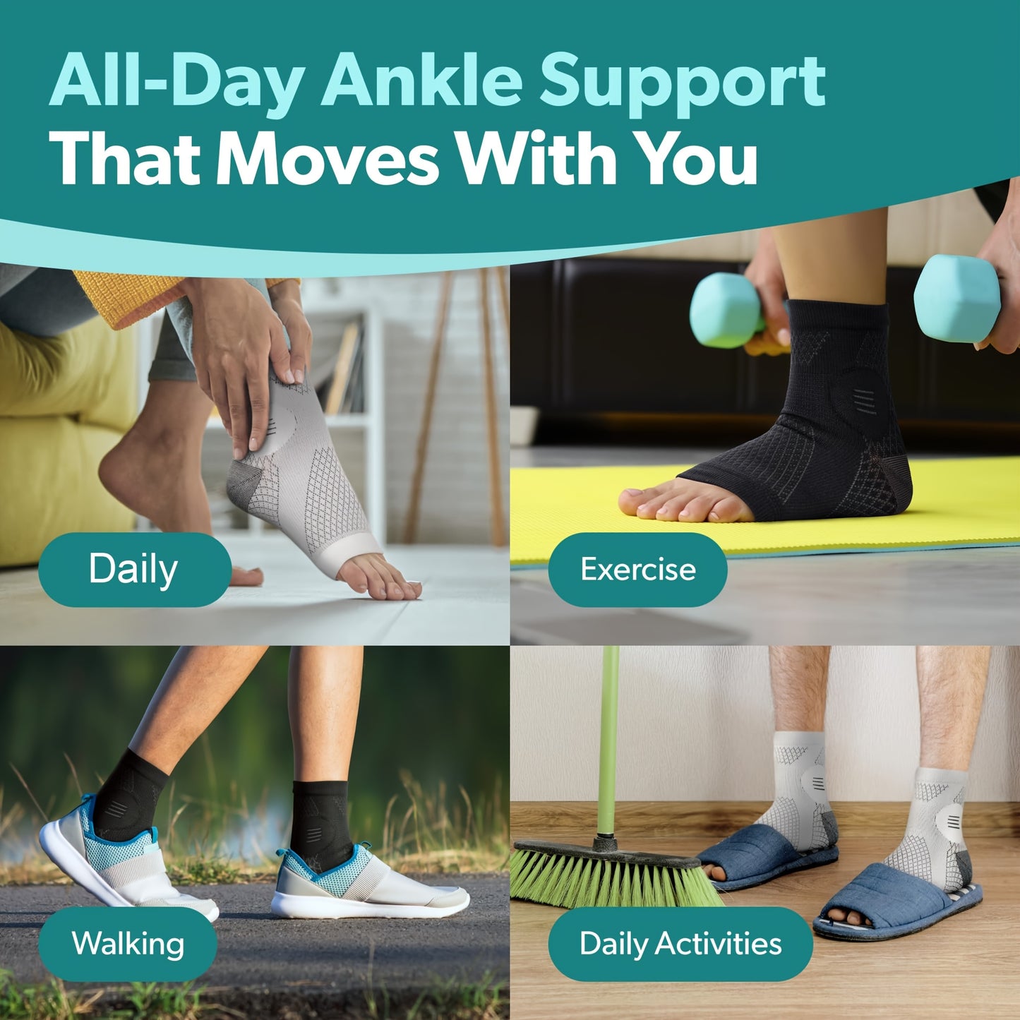 Compression Foot Sleeves With Arch Support Ankle Compression Socks OpenToe Neuropathy Socks 2