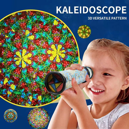 Kids Retractable Kaleidoscope Toy With Rotating Head For Colorful Visual Play 2