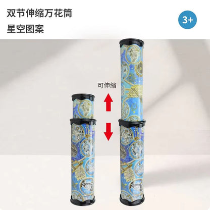Kids Retractable Kaleidoscope Toy With Rotating Head For Colorful Visual Play 7