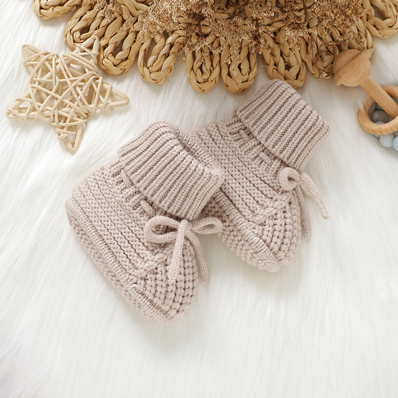 Knitted Baby Booties Soft Soled AntiSlip First Walkers Shoes For Newborn Boys Girls Toddler Unisex  3