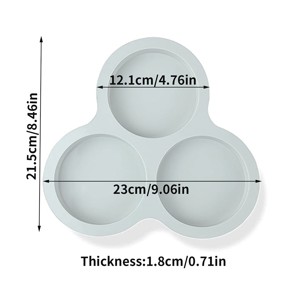 Silicone Egg Mold Air Fryer Egg Pan Reusable 3-Cavity Muffin Cake Baking Mould Kitchen Cooking Accessories