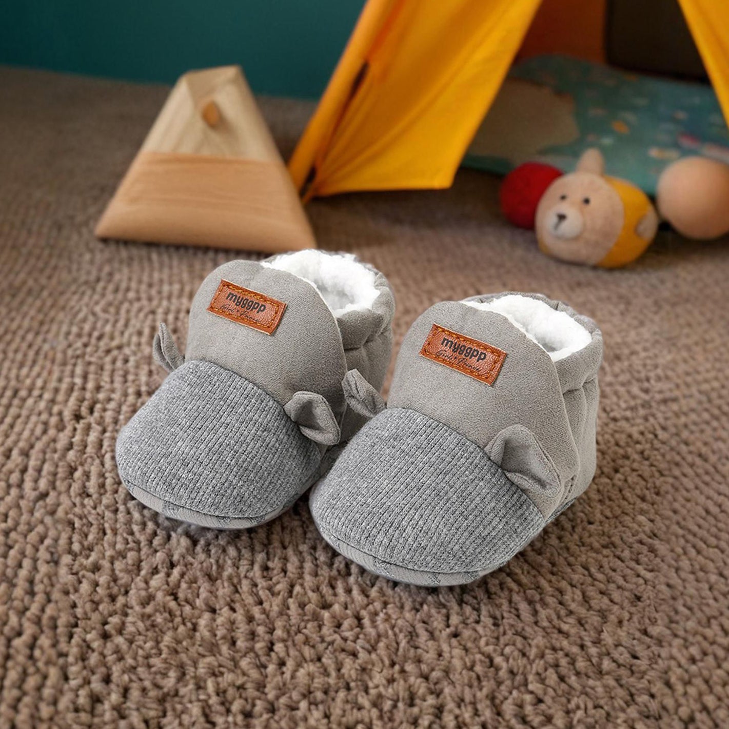 Soft Comfortable Infant Toddler Crib Snow Boots AntiSlip Socks Slipper For Newborn Baby Shoes 4