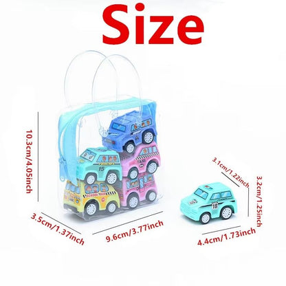 City Force Pull Back Car Set  6 Piece Mini Diecast Vehicles For Kids 4