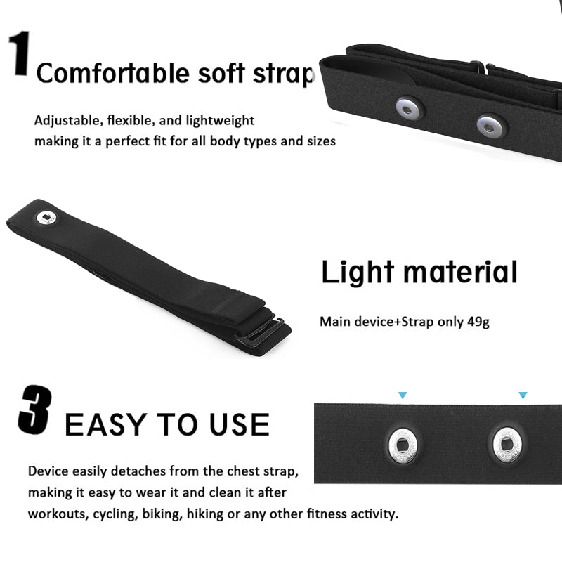 Heart Rate Monitor Replacement Strap Compatible With Polar Wahoo Tick Garmin Magene Coospo Sensor B 8