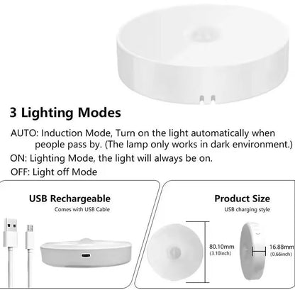 SmartGlow USB Rechargeable Motion Sensor LED Night Light  3 Color Wireless Closet  Staircase Illumi 2