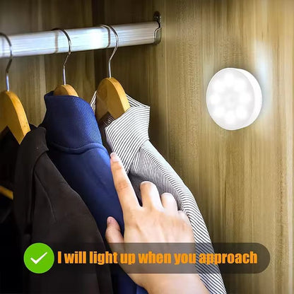 SmartGlow USB Rechargeable Motion Sensor LED Night Light – 3 Color Wireless Closet & Staircase Illumination (2-6 Pack)