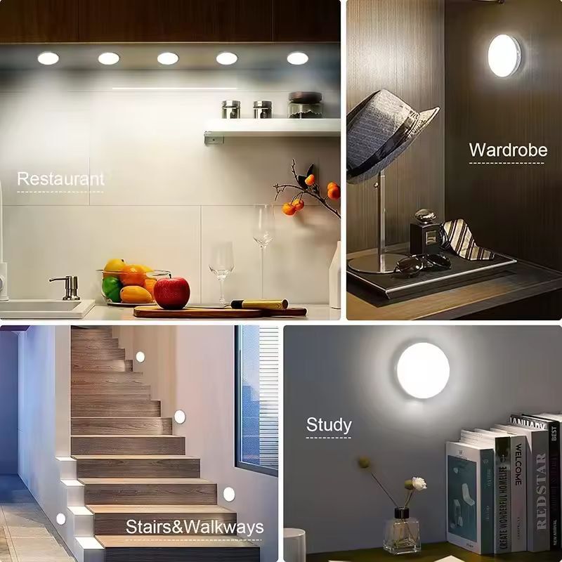 SmartGlow USB Rechargeable Motion Sensor LED Night Light  3 Color Wireless Closet  Staircase Illumi 4