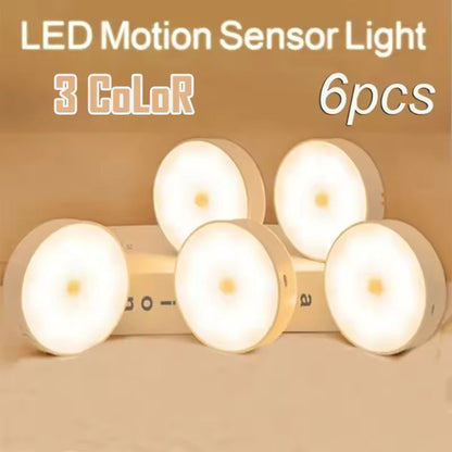 SmartGlow USB Rechargeable Motion Sensor LED Night Light  3 Color Wireless Closet  Staircase Illumi 6
