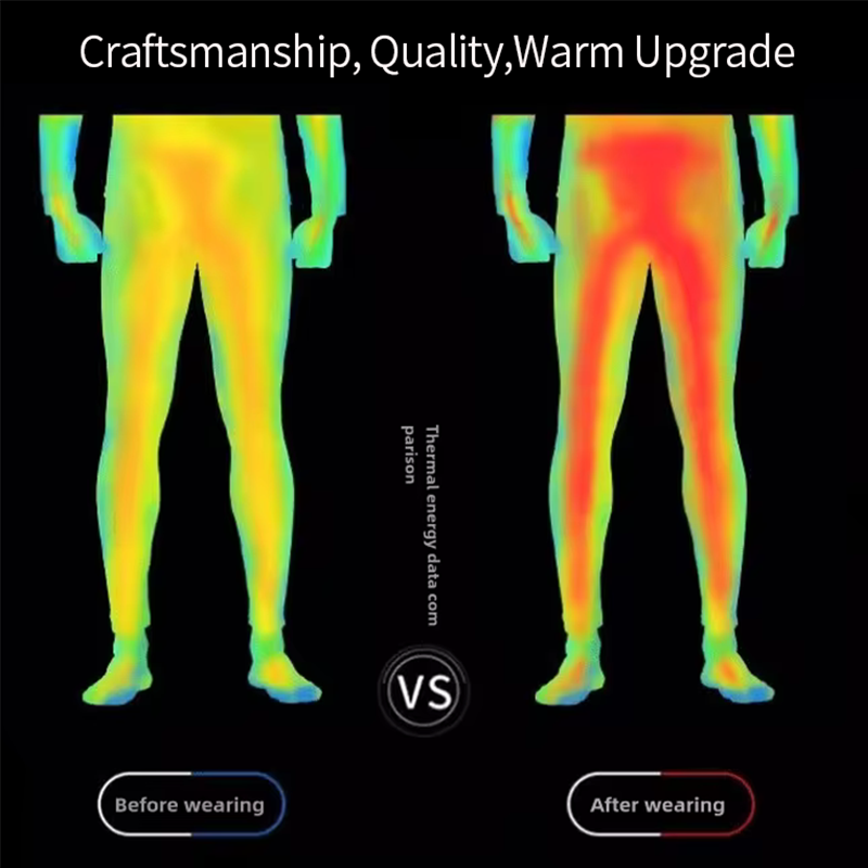 Mens Thermal Underwear Set Warm Winter Autumn Long Johns Round Neck Long Sleeve Soft Breathable Bas 3