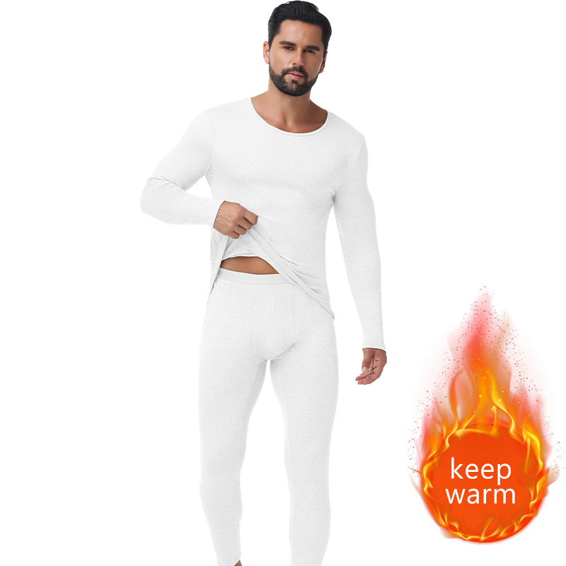 Mens Thermal Underwear Set Warm Winter Autumn Long Johns Round Neck Long Sleeve Soft Breathable Bas 5