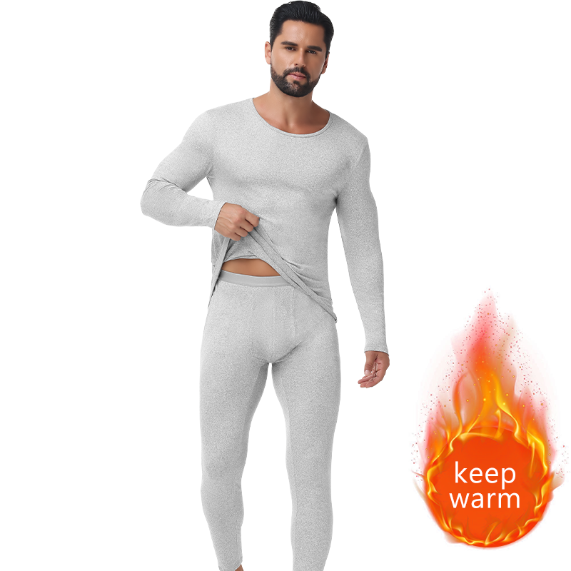 Mens Thermal Underwear Set Warm Winter Autumn Long Johns Round Neck Long Sleeve Soft Breathable Bas 6