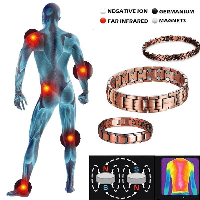 Arthritis Pain Relief Bracelet Healthy Copper Magnetic Bracelet For Men BioEnergy Health Bangle Jew