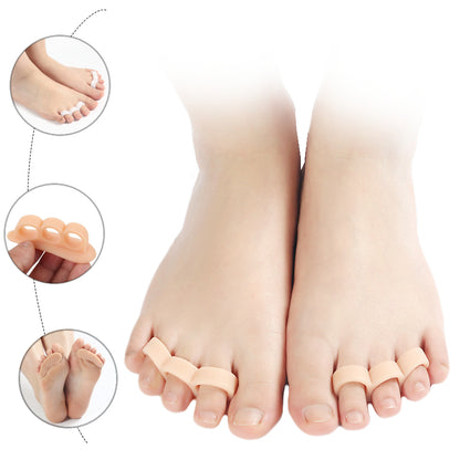 Orthopedic Silicone Gel Bunion Adjuster, Hammer Toe Support Pads, Foot Care Separator for Pain Relief
