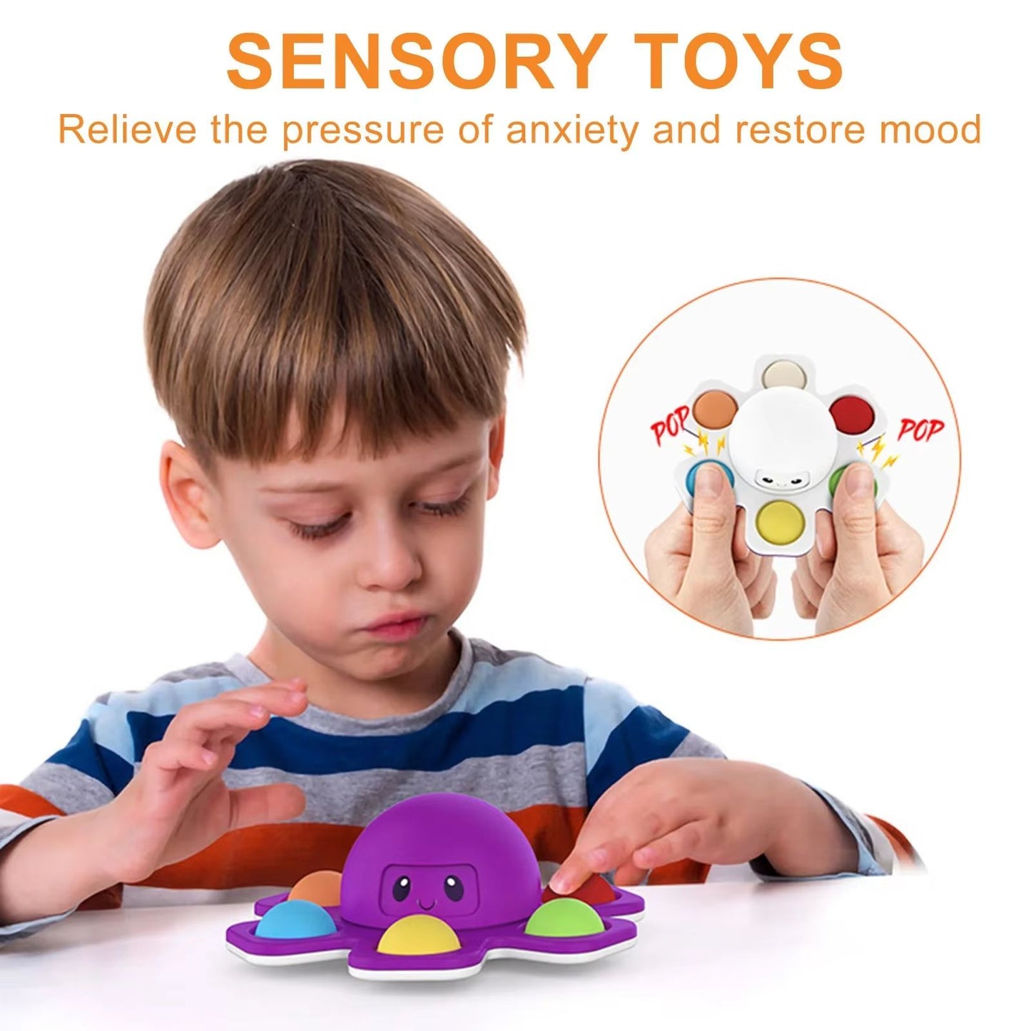 SpinPop Face Switch Fidget Spinner Toy For Kids 2