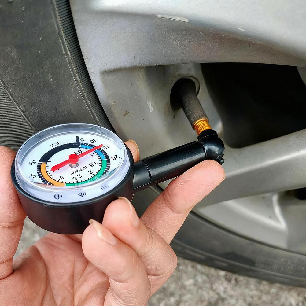 Auto Tire Pressure Gauge, High Precision Tyre Inflation, Degree Chuck for Cars, Motorcycles, Bicycles