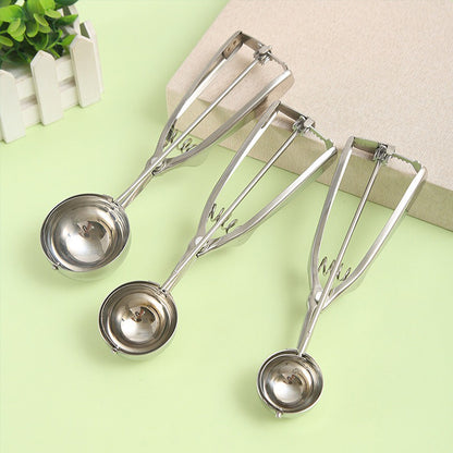 Stainless Steel Cookie Scoop with Trigger, Ice Cream Scoop for Fruit, Baking, Cupcake Dough