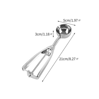 Stainless Steel Cookie Scoop with Trigger, Ice Cream Scoop for Fruit, Baking, Cupcake Dough