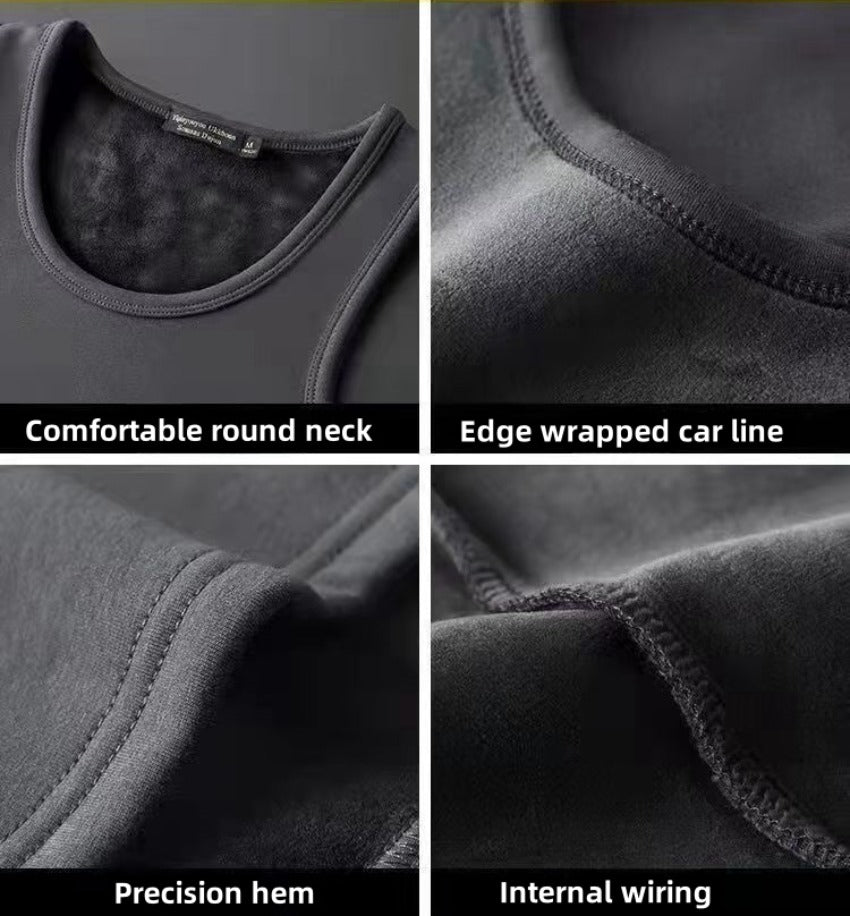 Mens Warm Thermal Underwear Autumn Winter Sleeveless Vest Thickening Thermo Lingerie Soft Fleece Li 1
