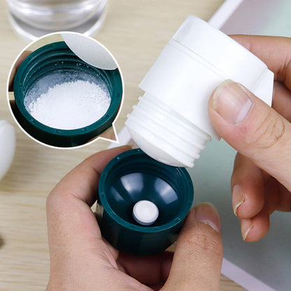 Portable Pill Case, Medicine Box with Cutter and Storage Container, Grinder for Pills and Powder Splitter