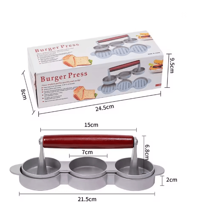 Aluminum Burger Press Patty Maker For Perfect Homemade Burgers 6
