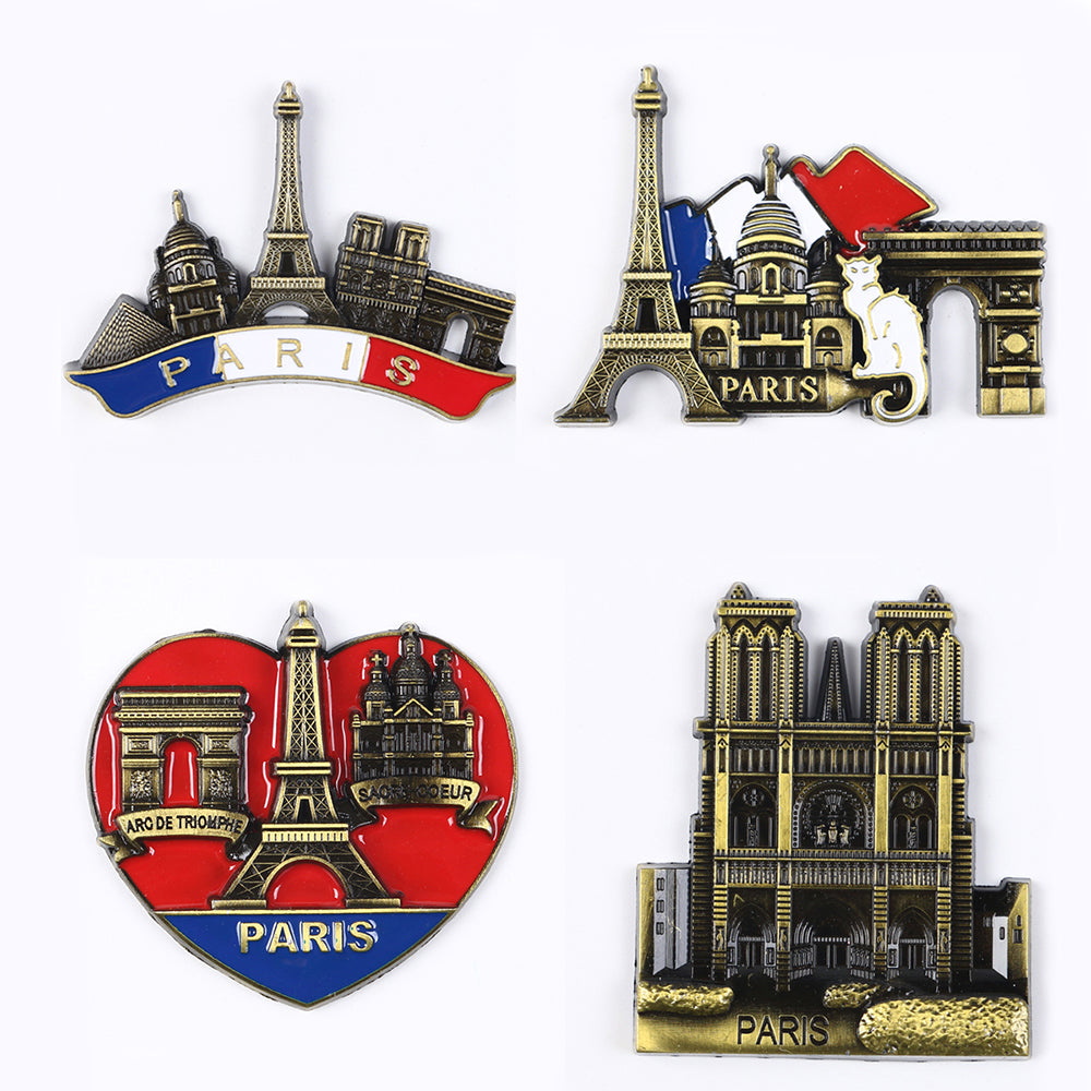 Eiffel Tower Paris Metal Fridge Magnet, France Travel Souvenirs Gift, Refrigerator Sticker Home Decor