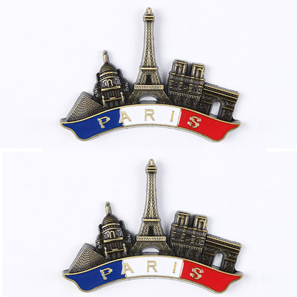 Eiffel Tower Paris Metal Fridge Magnet, France Travel Souvenirs Gift, Refrigerator Sticker Home Decor