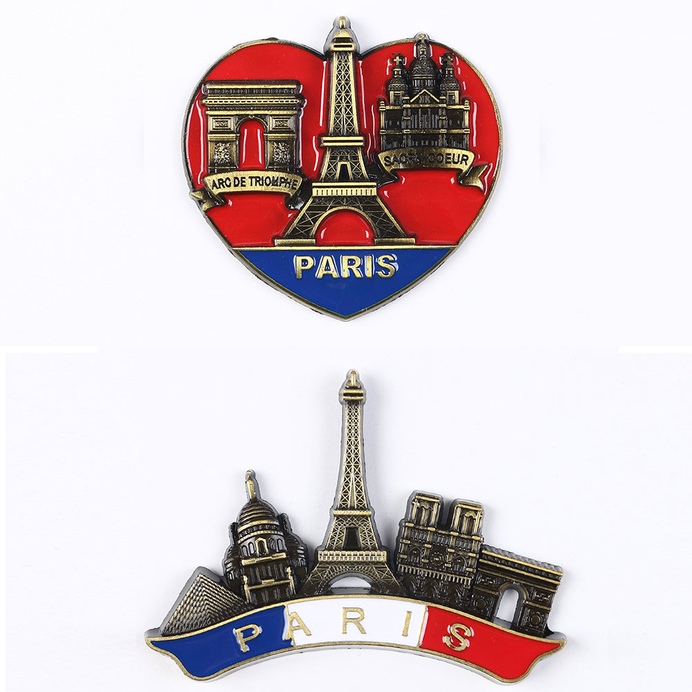 Eiffel Tower Paris Metal Fridge Magnet, France Travel Souvenirs Gift, Refrigerator Sticker Home Decor